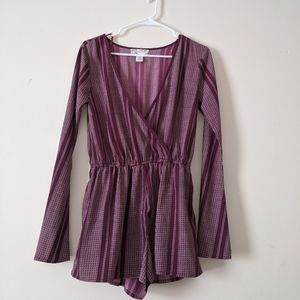 Band of Gypsies Purple Striped Romper